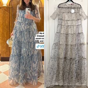 NEW NWT STAUD Hyacinth Organza Maxi Dress